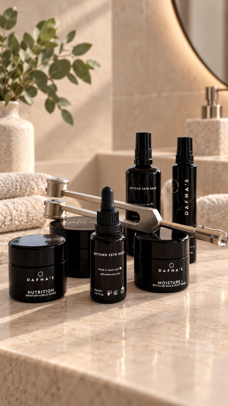 Productos del ritual junto al diapasón