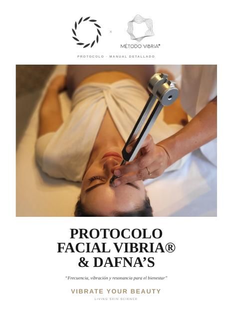 Portada del manual del Protocolo Facial Vibria® & Dafna's